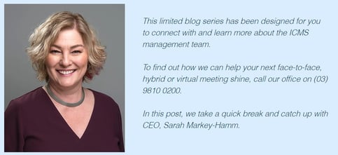 A coffee break with CEO Sarah Markey-Hamm